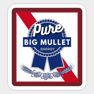 Pabst Blue Ribbon Mullet Sticker